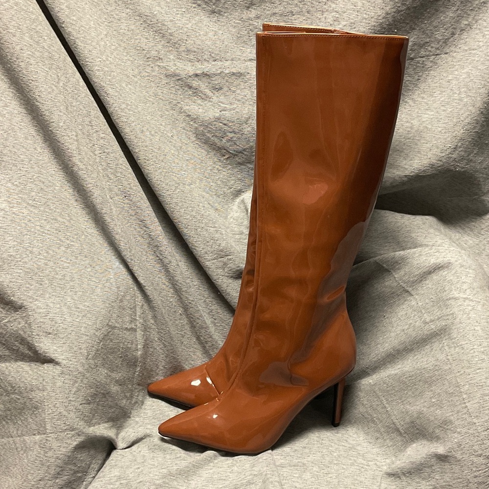 INC International Concepts Tan Over the Knee Boots - Picture 3 of 9